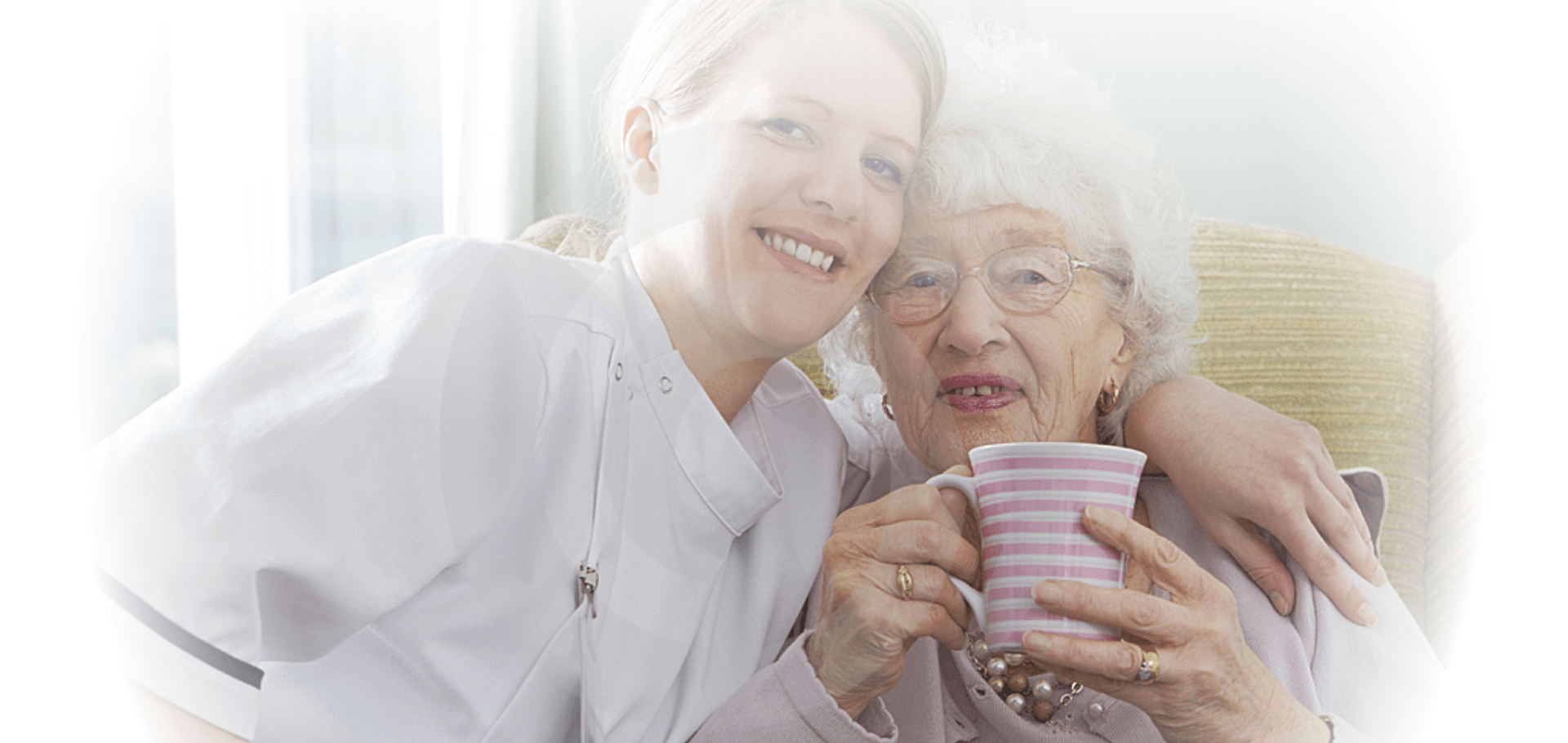 an old woman smiling